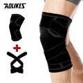 AOLIKES 1PCS Sports Kneepad Men Pressurized Elastic Bandage Knee Pads Support Fitness Gear Basketball Volleyball Brace Protector