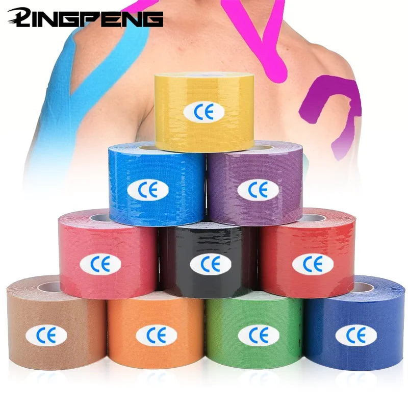 Sports Waterproof Kinesiology Tape Stickers Athletic Bandage Muscle Recovery Protector Strapping Pain Relief Tennis Gym