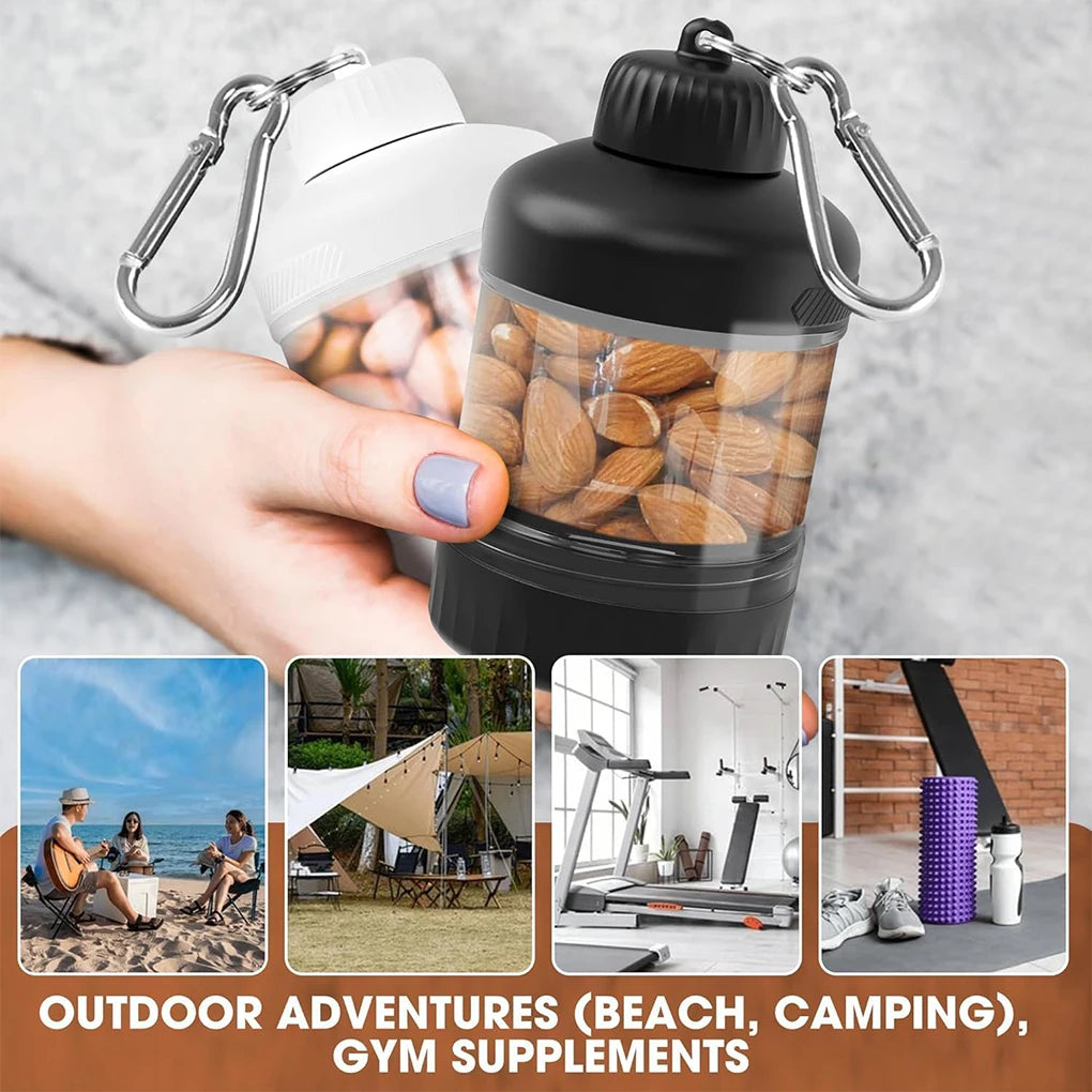 Protein Powder Dispenser Box with and Box for Food Storage Food - Grade PC, Suitable for Gym Exercise transparent