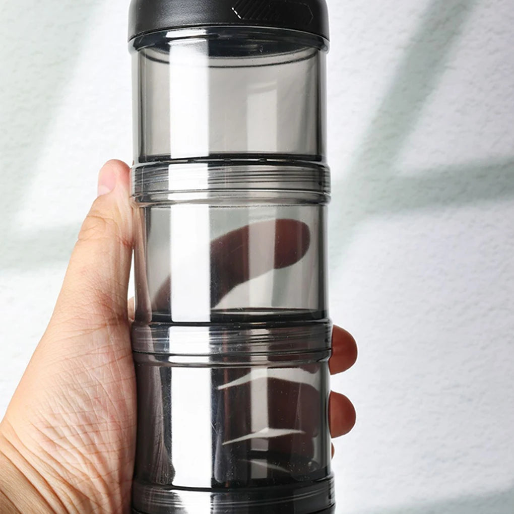 Protein Powder Dispenser Box with and Box for Food Storage Food - Grade PC, Suitable for Gym Exercise transparent
