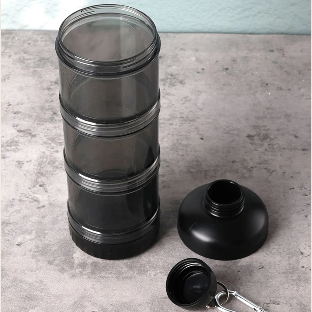 Protein Powder Dispenser Box with and Box for Food Storage Food - Grade PC, Suitable for Gym Exercise transparent