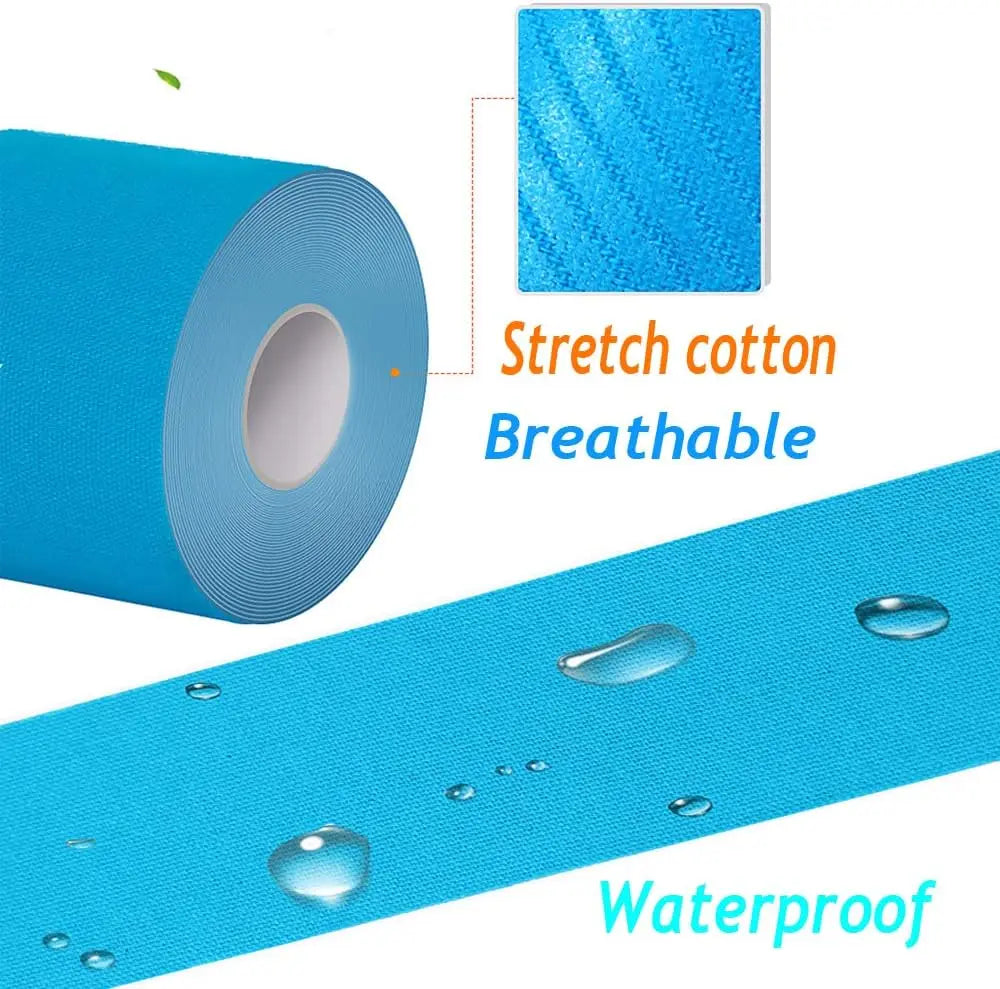 Sports Waterproof Kinesiology Tape Stickers Athletic Bandage Muscle Recovery Protector Strapping Pain Relief Tennis Gym