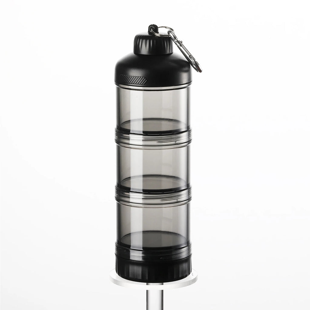 Protein Powder Dispenser Box with and Box for Food Storage Food - Grade PC, Suitable for Gym Exercise transparent