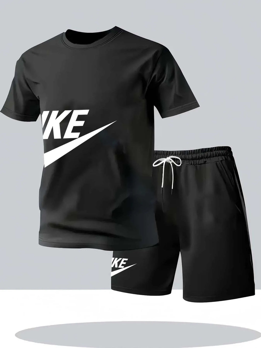 Fitness training dedicated men two piece set, stretch and breathable, adapt to all kinds of gym movements.
