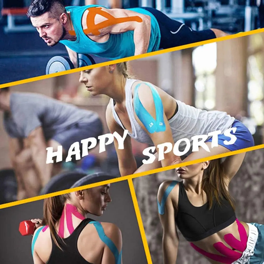 Sports Waterproof Kinesiology Tape Stickers Athletic Bandage Muscle Recovery Protector Strapping Pain Relief Tennis Gym