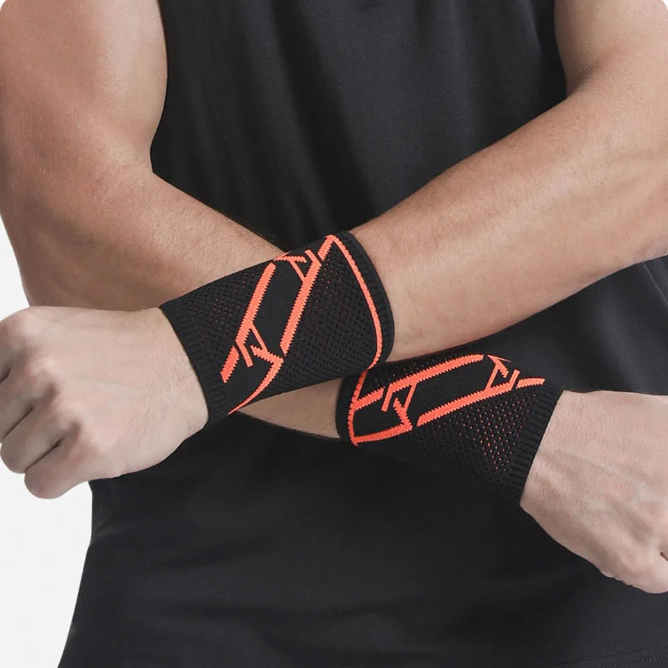 AOLIKES Wrist Band Support Sleeve - Elastic & Breathable Knitted Fabric Compression Brace - for Tennis, Gym, Sport, Tendonitis